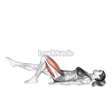 Single Straight Leg Glute Bridge Hold (left)