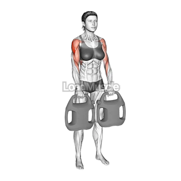 Bottle Weighted Upright Row