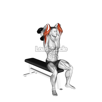 Dumbbell Seated Alternate Overhead Triceps Extension