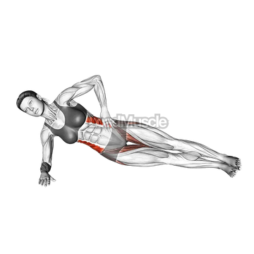 Side Plank with Raised Leg (left)