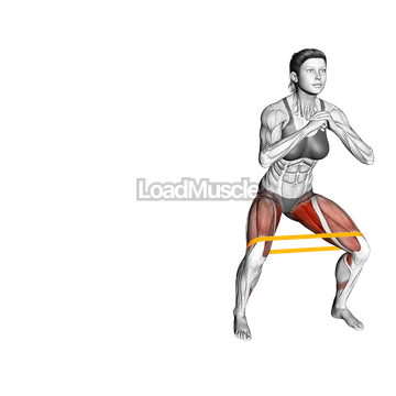 Resistance Band Side Walk Squat