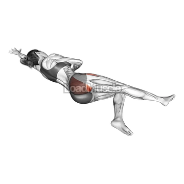 Side Lying Diagonal Backward Leg Raise