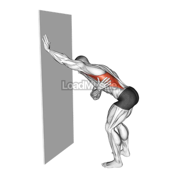 Single Arm Lat Stretch against Wall