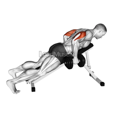 Dumbbell Incline Triceps Kickback