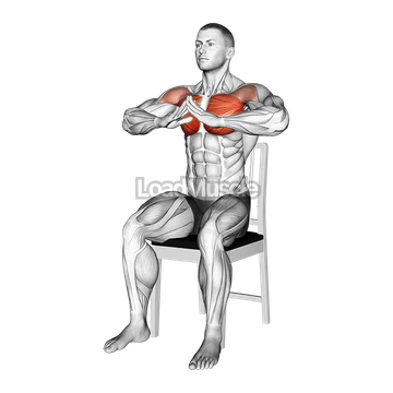 Sitting Prayer Chest Squeeze on a Chair