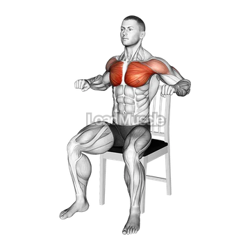 Seated Chest Press on a Chair