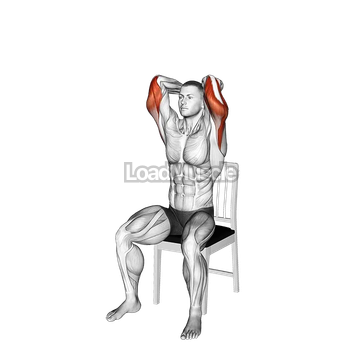 Seated Overhead Triceps Extension on a Chair