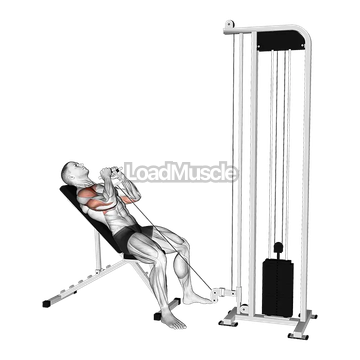 Cable Incline Close Grip Shoulder Press with V-Bar