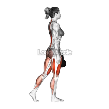 Kettlebell Staggered Stance Deadlift